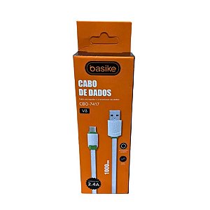Cabo BASIKE - USB V8 - 2.4A - 1 Metro - CBO-7417