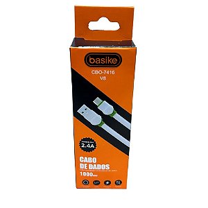 Cabo BASIKE - USB V8 - 2.4A - 1 Metro - CBO-7416