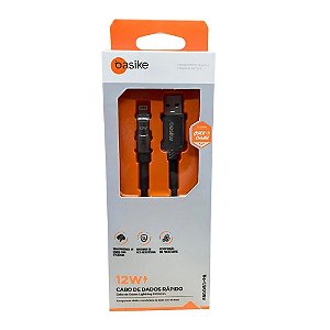Cabo Basike - USB Lightning- 12W - 1 Metro - BA-CBO089