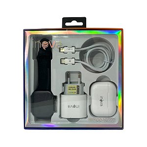 Smartwatch WFCC-12777 Kit Relógio De Pulso Digital + Fone De Ouvido + Carregador Tipo C Iphone