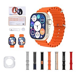 Smartwatch W54 Pro Max Relógio De Pulso Digital Acompanha 7 Pulseiras