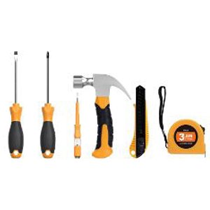 Conjunto De Ferramentas De Reparo 3 Chaves De Fenda, Trena, Mini Martelo E Estilete MD-12766