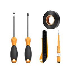 Conjunto De Ferramentas De Reparo 3 Chaves De Fenda, 1 Fita Isolante, 1 Estilete MD-12770
