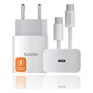 Carregador Celular 30W Saida Tipo C Quick Charge Com Cabo Tipo C