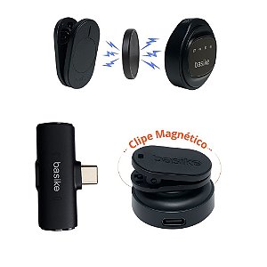 Microfone De Lapela Mini 2 in 1 Profissional Compatível Com Tipo C Ba-MIC0007