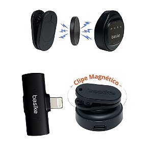 Microfone De Lapela Mini 2 in 1 Profissional Compatível Com IPhone Ba-MIC0006