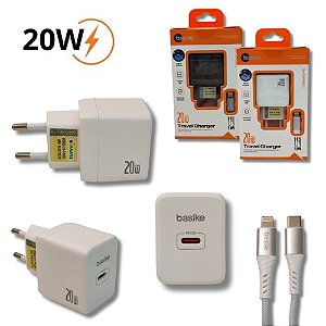 Carregador Celular 20W Saida Tipo C Quick Charge Com Cabo IOS BA-CAR068CL
