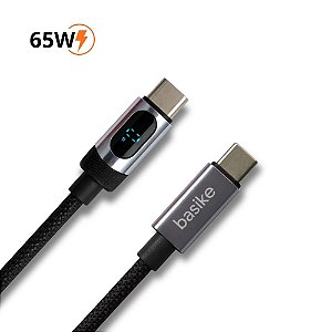 Cabo Basike - USB-C Para Tipo C - 65W - 1,2 Metro - BA-CBO400