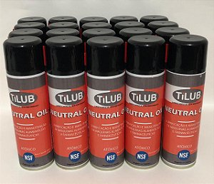 Tilub Spray Neutral Oil - Óleo grau alimentício H1 - NSF 158142 - 300ml / 210g - 20 Unidades