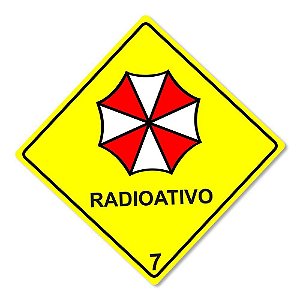Placa Decorativa Resident Evil Biohazard Umbrella Corp 30 x 30 cm