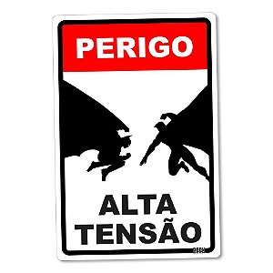 Placa Decorativa DC Batman vs Superman Alta Tensão 16 x 24 cm