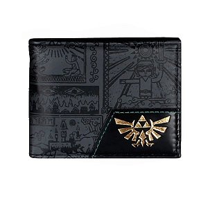 Carteira Zelda The Wind Waker - Couro PU com Brasão Dourado