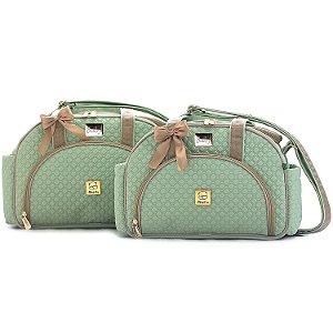 Kit Bolsas Bebe Maternidade Miellu PERSONALIZADO - Linha Pópeti - M, P E Trocador
