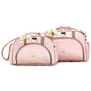 Kit Maternidade Prática Bolsa Grande e Bolsa Pequena Personalizada + Trocador
