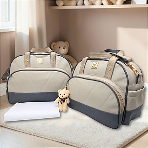Kit Bolsas Bebe Maternidade Classic Enxoval Miellu Bolsas com Trocador - 5 peças