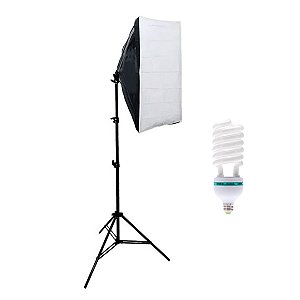 Kit Iluminação Softbox 50X70 +Tripé + Lâmpada 150w 110v