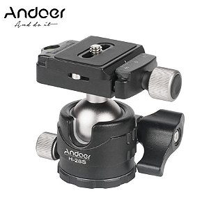 Cabeça De Tripé Ball Head 360° Andoer H-28S Suporta 5kg