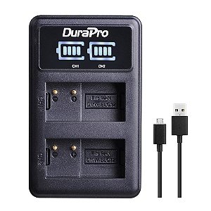 Carregador de Bateria Panasonic DMW-BLC12 Led Duplo DuraPro