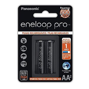 Pilha Recarregável Eneloop Pro AA C/2 2550 mAh