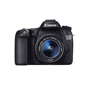 Câmera Canon EOS 70D + 18-55mm - Seminovo