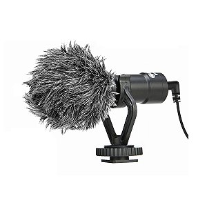 Microfone Direcional Boya BY-MM1-B Para Celulares e Câmeras