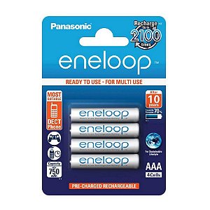 PILHA RECARREGÁVEL ENELOOP AAA C/4 750 MAH ORIGINAL