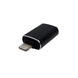 Adaptador USB Tipo A para entrada Lightning preto