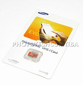 CARTÃO MICRO SD SAMSUNG 32GB CLASS 10 48 MB/s