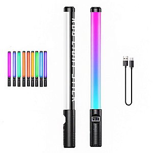 Bastão de Led RGB H1 com Bateria Interna