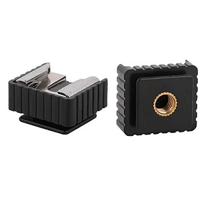 Adaptador De Sapata Para Flash Dedicado ColdShoe Rosca 1/4"