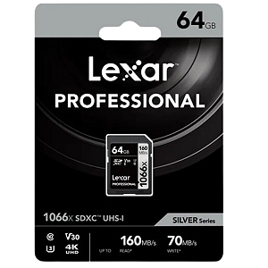 Cartão Sd Lexar Professional 64GB 160 MB/s SDXC UHS-I