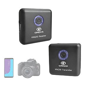 Microfone De Lapela Greika WM-200 Ultra-compacto Para Celulares E Câmeras