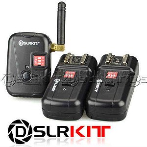 RADIO FLASH DSLRKIT PT-08XT 8 CANAIS 1 EMISSOR E 2 RECEPTORES