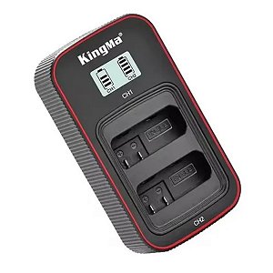 Carregador de Bateria Nikon EN-EL14 Led Duplo Kingma