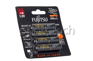 PILHA RECARREGAVEL FUJITSU PREMIUM AA C/4 2550 MAH ORIGINAL MADE IN JAPAN