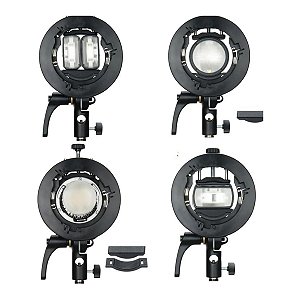 Suporte de Mão Para Speedlite Tipo Bowens redondo ou retangular GFB-50 Greika