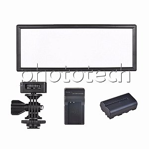 ILUMINADOR DE LED VILTROX L132T + BATERIA NP-F550/F570 + CARREGADOR