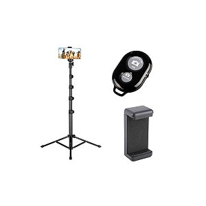 Tripé Ajustável para Celular com Controle Bluetooth Greika WT-8022 1,6m