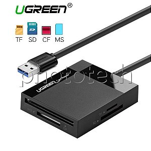 LEITOR DE CARTÃO USB 3.0 SD CF MICRO SD MS XD UGREEN