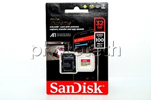 CARTÃO MICRO SD SANDISK EXTREME 32GB CLASS 10 100 MB/s MICROSDHC UHS-I 4K UHD ORIGINAL
