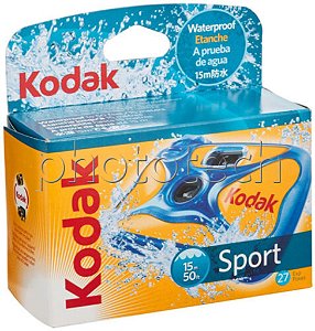 CÂMERA DESCARTÁVEL KODAK APROVA D'ÁGUA SPORT 27 POSES