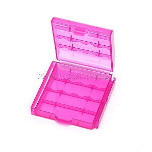 Case Estojo Para Pilhas Porta Pilhas Rosa