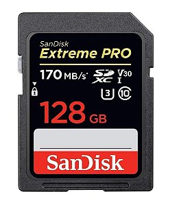 Cartão Sd SanDisk Extreme Pro 128GB 170 MB/s SDHC UHS-I 4k Original CH