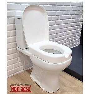 Assento Sanitário Retangular Elevado 7,5cm Mebuki Cor Branco