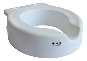 Assento Sanitário Elevado Oval Seguro 130 Kg Idoso Altura 13cm