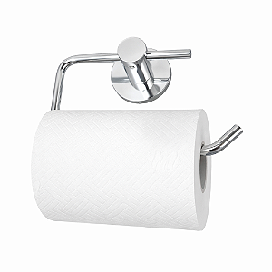 Porta Papel Higiênico Metal Parede Inox Cromado Papeleira