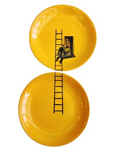 Conjunto de 2 pratos 19cm Ocre - O beijo
