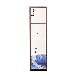 Painel de azulejos Mergulho Moldura preta