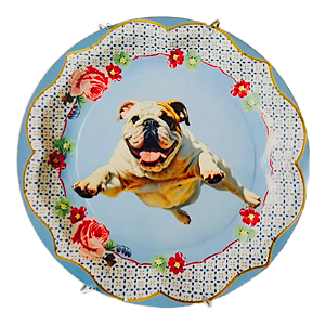 Azulejo redondo 19cm - Buldog