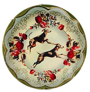 Azulejo Redondo 19cm Galgos